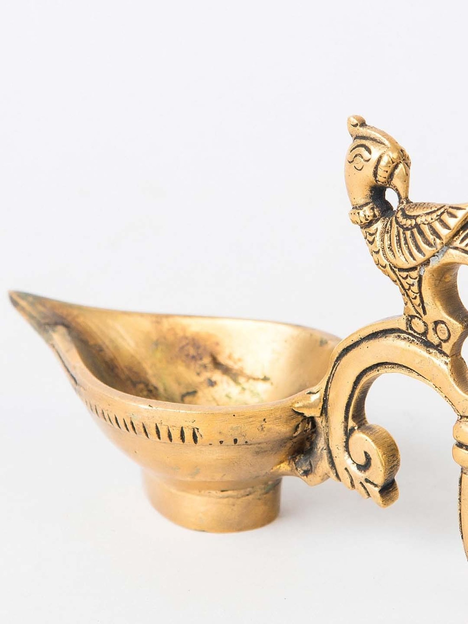 Fabindia Mehnoor Gold Metal Oil Lamp