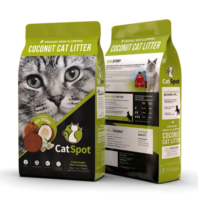 CatSpot Organic Coconut Non-Clumping Cat Litter - 5lbs