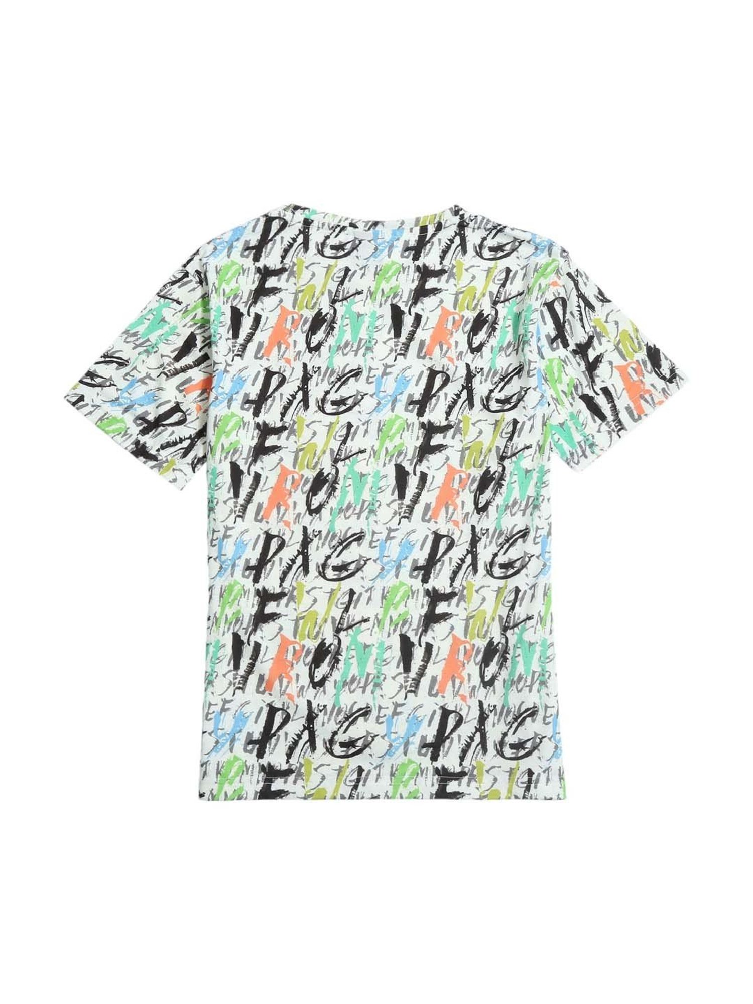 Cavio Kids Multicolor Cotton Printed T-Shirt