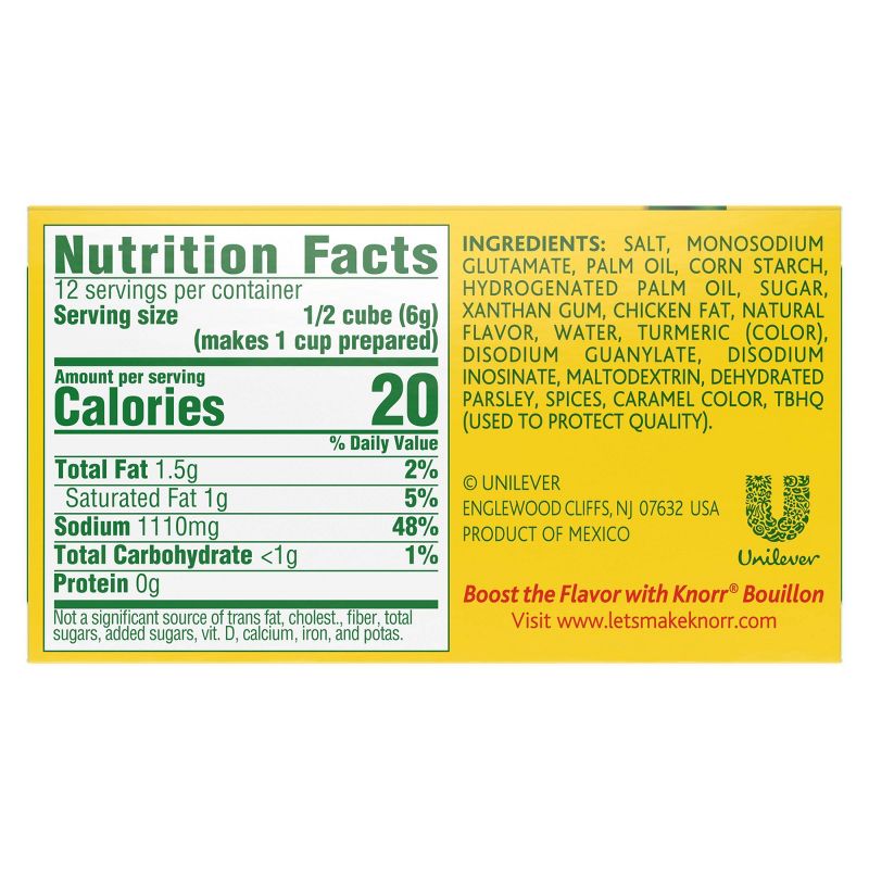 Knorr Chicken Bouillon Cubes 2.5oz, 6 ct