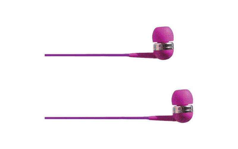 4XEM Ear Bud Headphone Purple - Stereo - Mini-phone - Wired - 16 Ohm - 20 Hz - 18 kHz - Earbud - Binaural - In-ear - 3.75 ft Cable - Purple