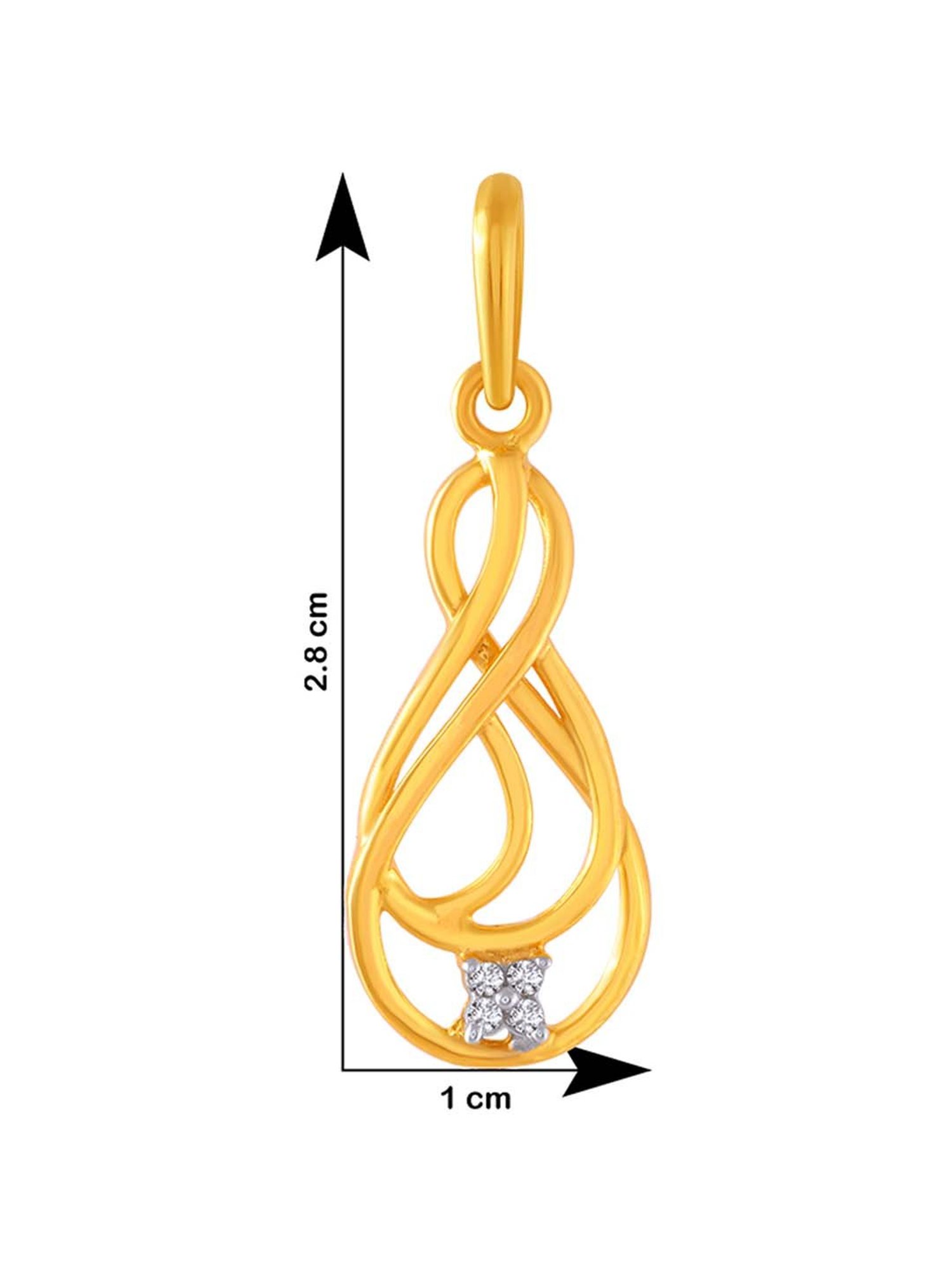 P.C. Chandra Jewellers 14 kt Gold Pendant without Chain