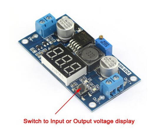 WWH-LM2596 Adjustable 4.0-40V to 1.25-37V 5/12V DC Voltage Regulator Experimental Power Buck Converter with LED Voltmeter