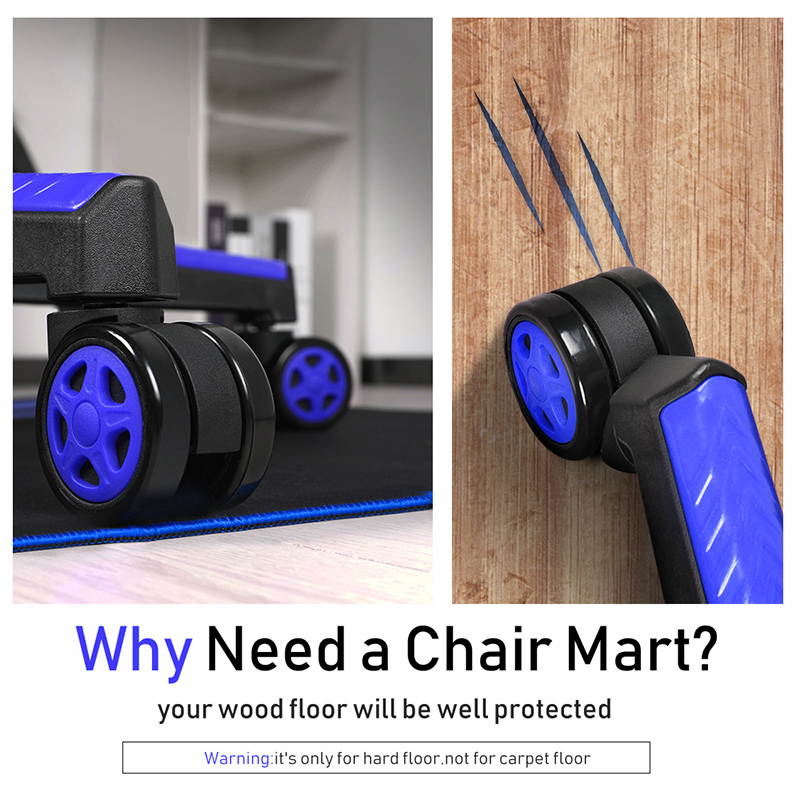 GTRACING Gaming Chair Mat for Hardwood Floor 43 x 35inch Office Computer Gaming Desk Chair Mat for Hard Floor GT603