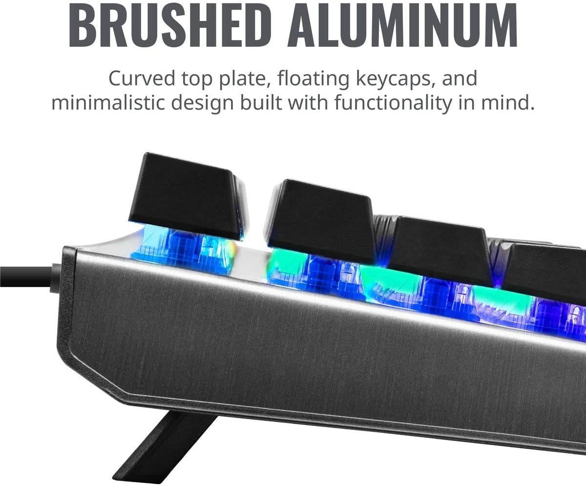 Cooler Master CK530 V2 Tenkeyless Gaming Mechanical Keyboard Brown Switch with RGB Backlighting, On-The-Fly Controls, and Aluminum Top Plate