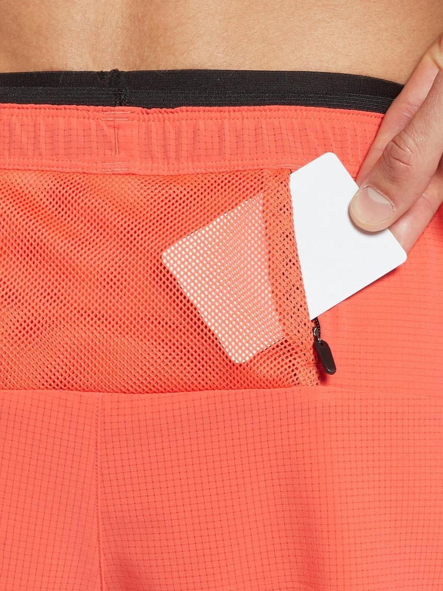 Reebok Orange Regular Fit Checks Sports Shorts