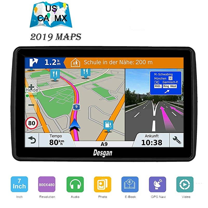 Navigation for Car 7 inch 8GB Car Free Update Map Fast Positioning Speed Limit Reminder Traffic Warning Driving Alarm