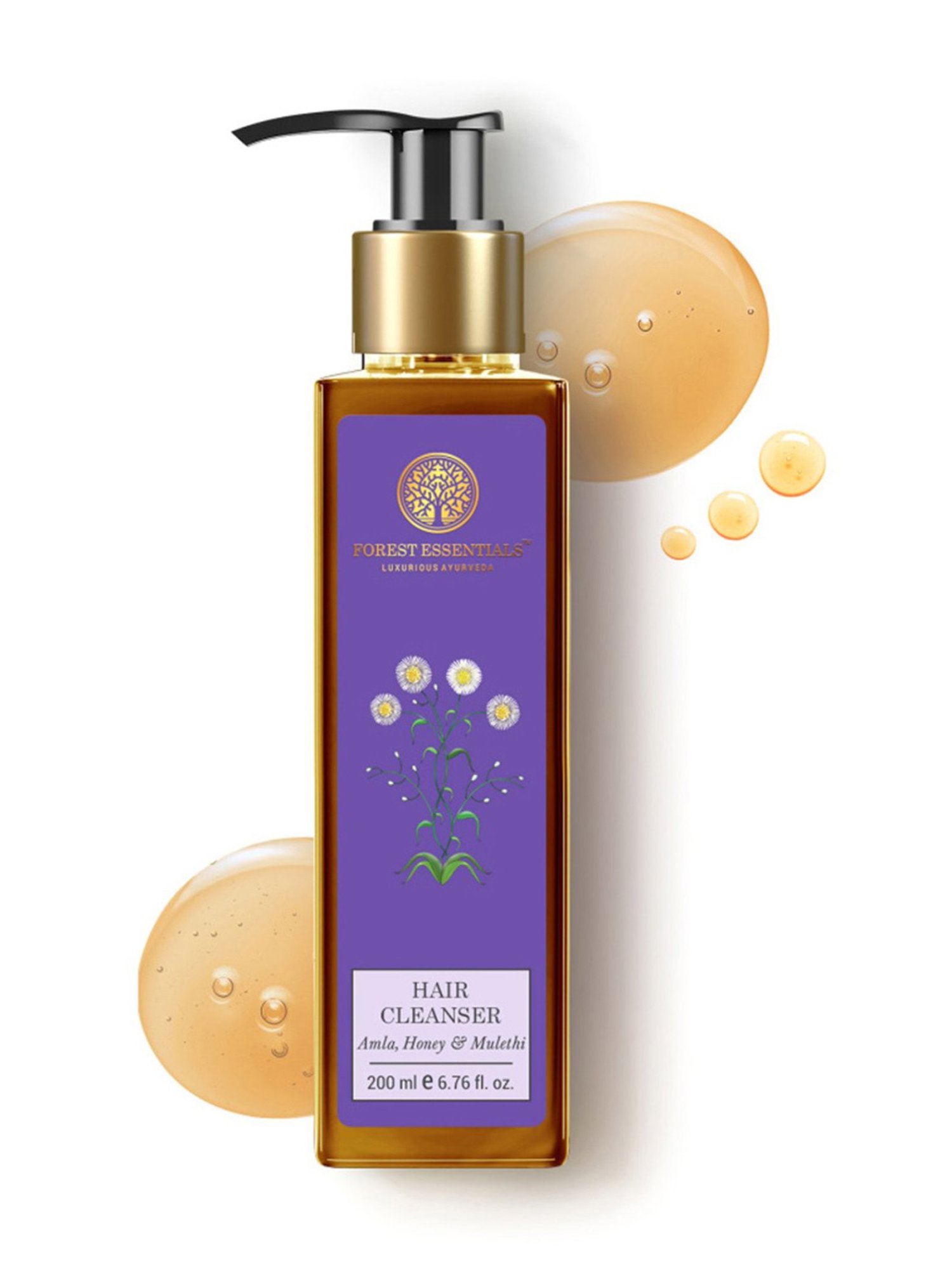 Forest Essentials Amla Honey & Mulethi Ayurvedic Hair Cleanser Shampoo for Dry Hair - 200 ml