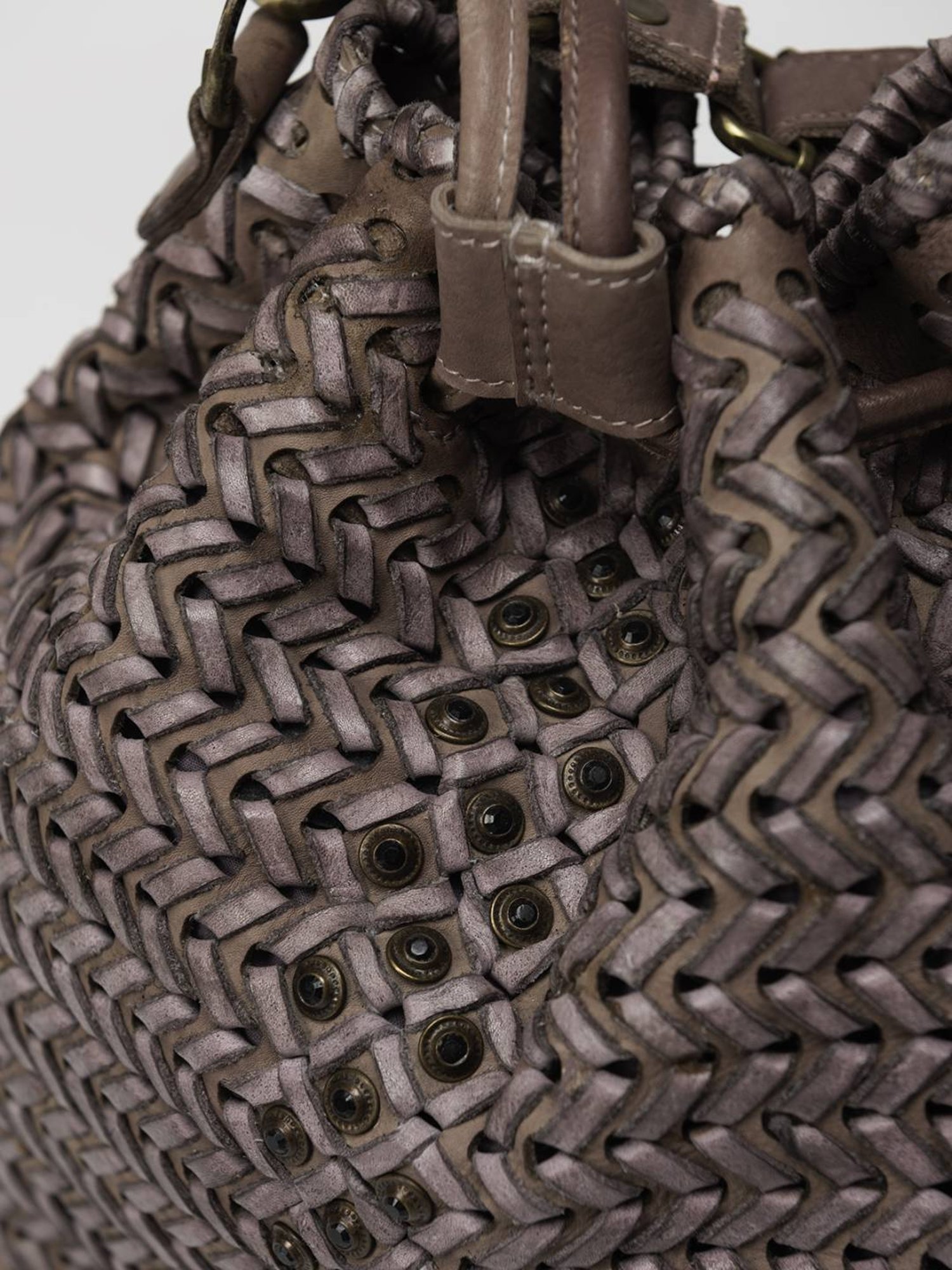 Art N Vintage Joelle Taupe Pink Leather Textured Small Sling Handbag