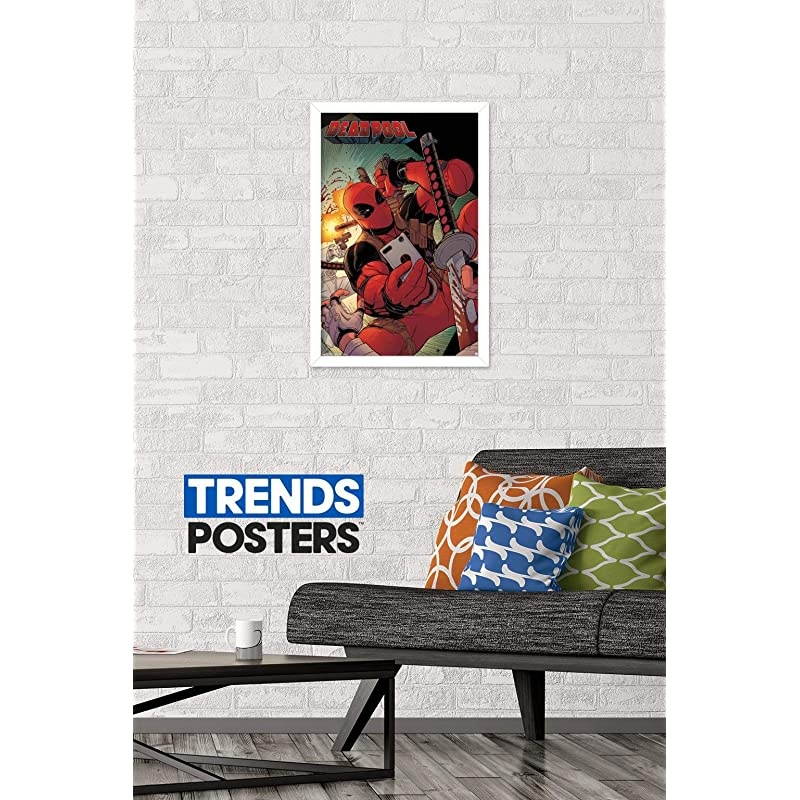 Marvel Comics - Deadpool - Selfie Wall Poster, 14.725" x 22.375", White Framed Version
