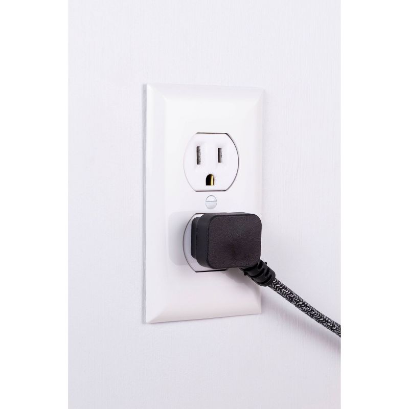 Cordinate 15' 3 Outlet Polarized Extension Cord Dark Gray