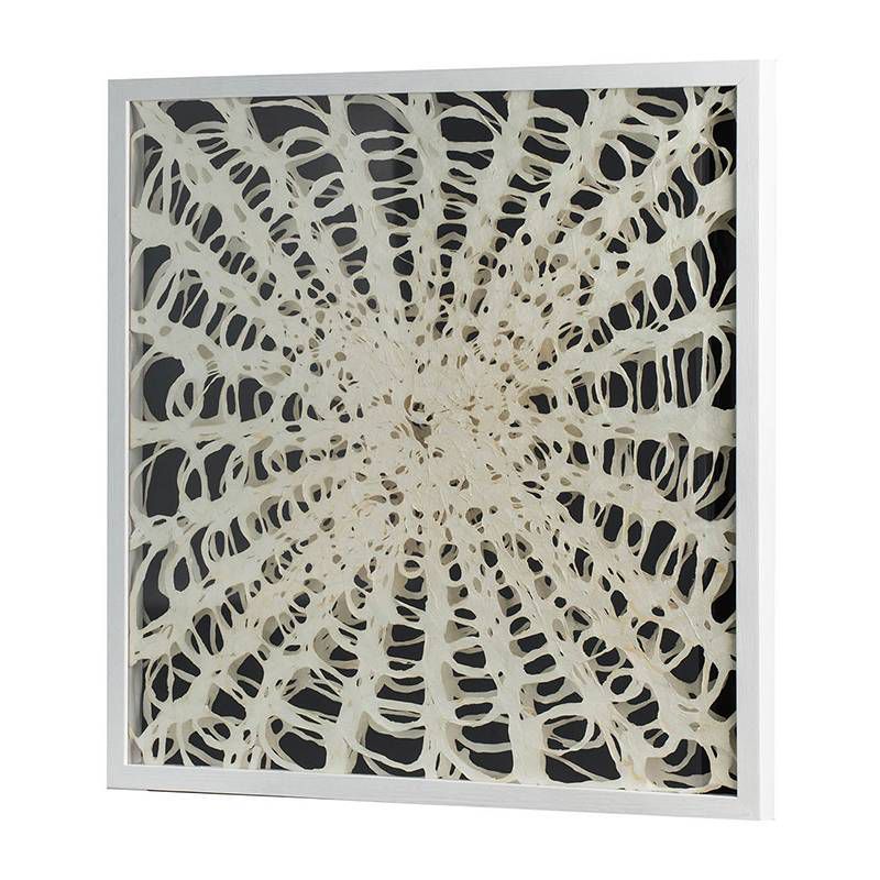 24" Couture Wall Art White/Black - A&B Home