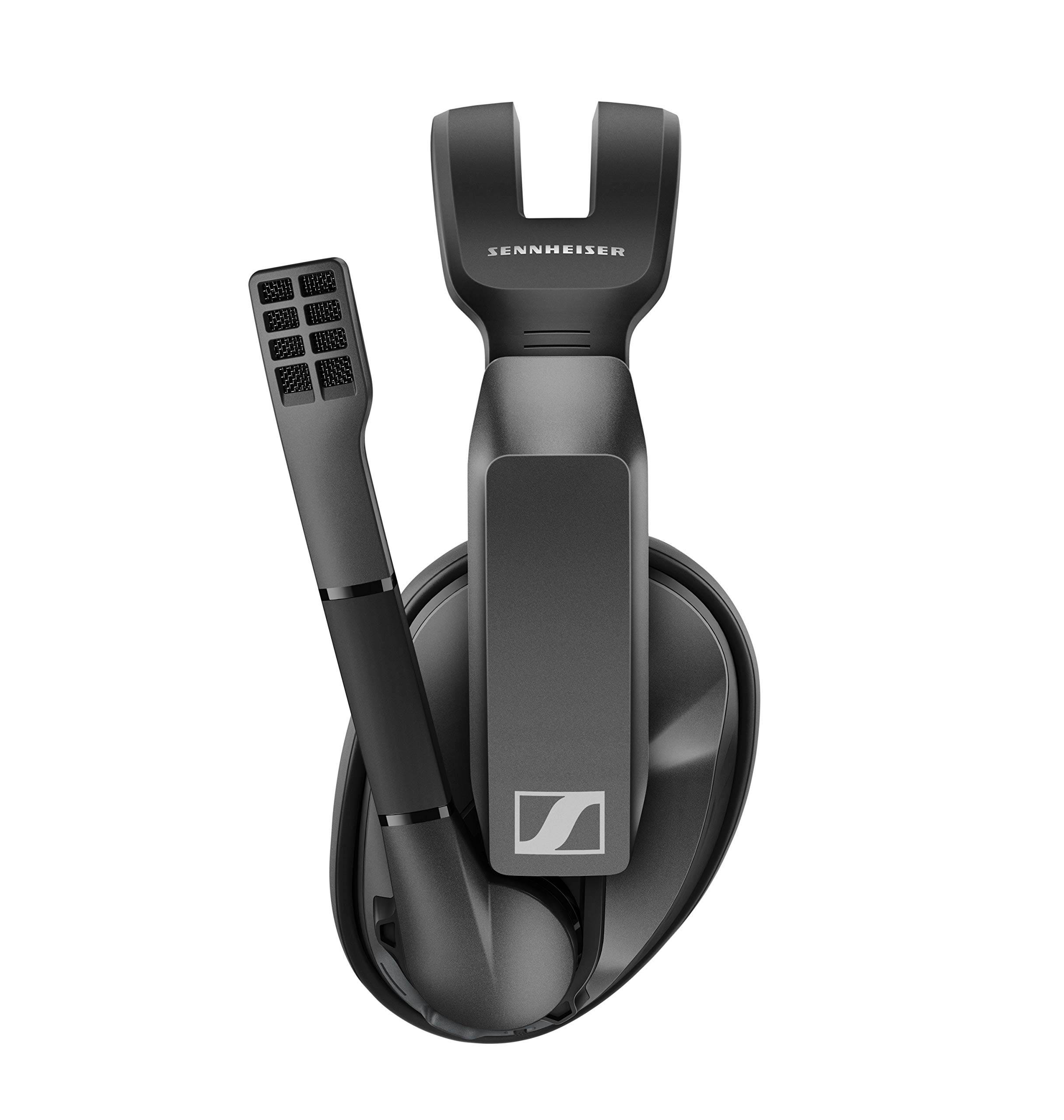 Sennheiser GSP 370 Over-Ear Wireless Gaming Headset, Low-Latency Bluetooth,Noise-Cancelling Mic, Flip-to-Mute, Audio Presets - PC, Mac, Windows, and PS4 Compatible - Black