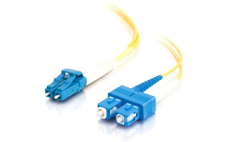 C2G 2m LC-SC 9/125 Duplex Single Mode OS2 Fiber Cable - Yellow - 6ft - 2m LC-SC 9/125 Duplex Single Mode OS2 Fiber Cable - Yellow - 6ft