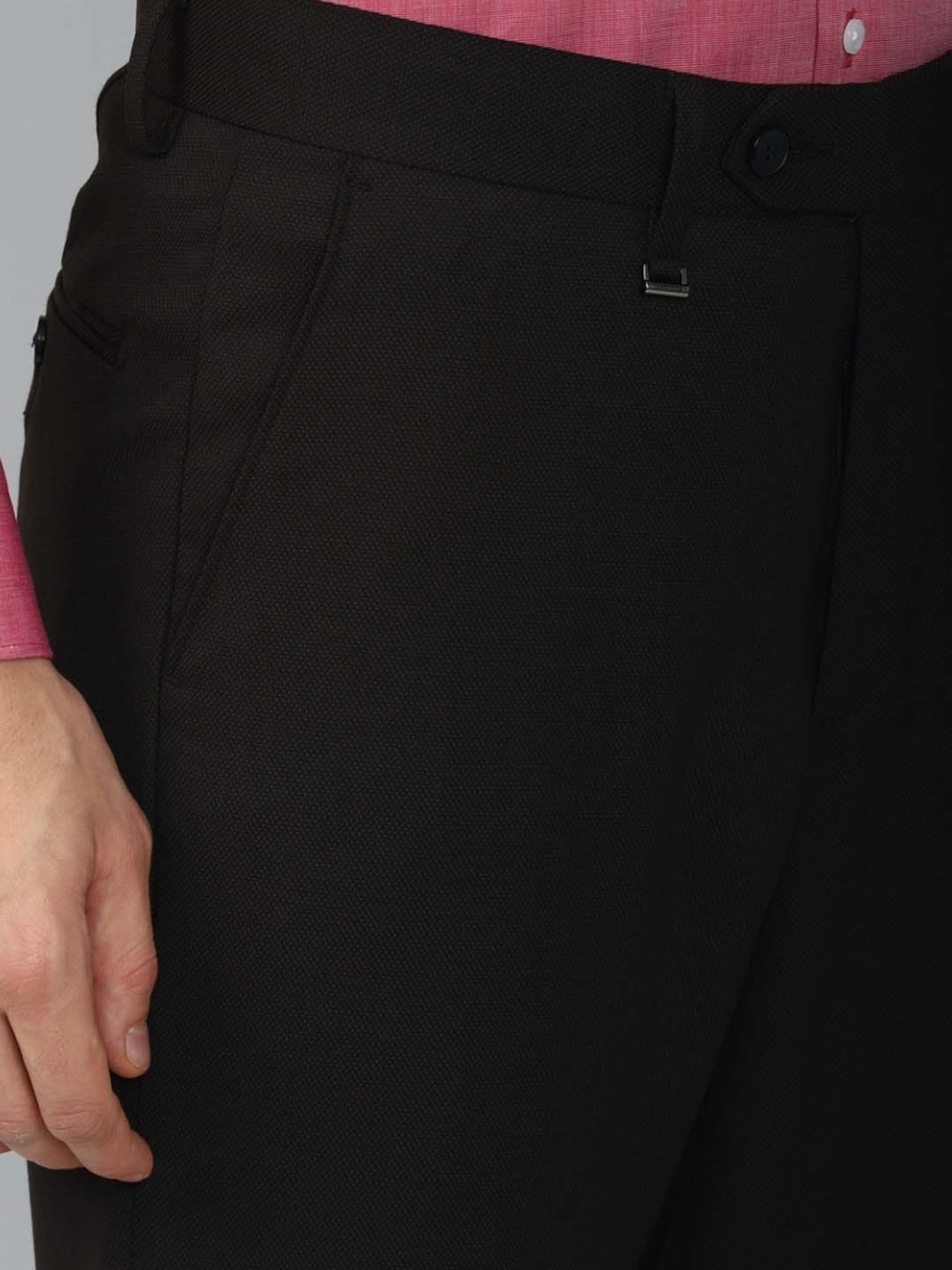 Van Heusen Black Regular Fit Trousers