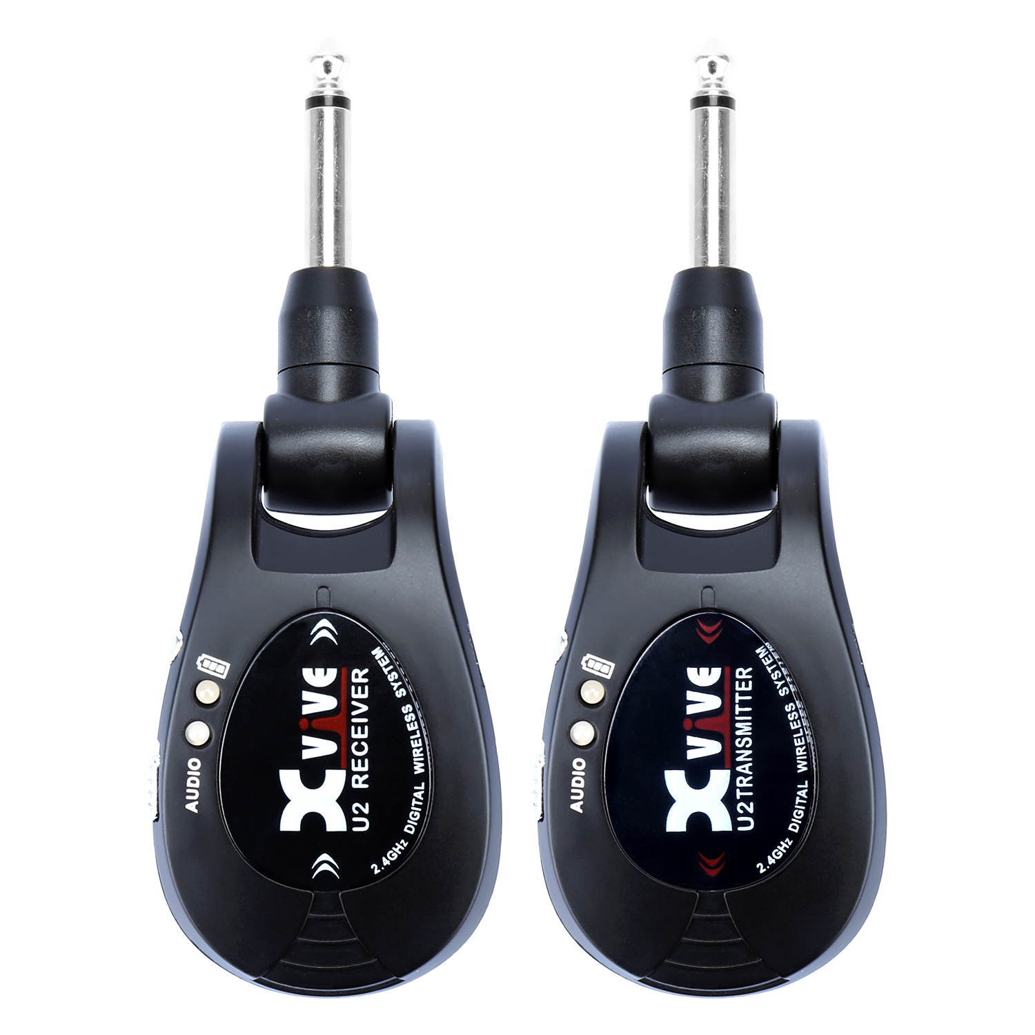 Xvive U2 rechargeable 2.4GHZ Wireless Guitar System - Digital Guitar Transmitter Receiver (Black)