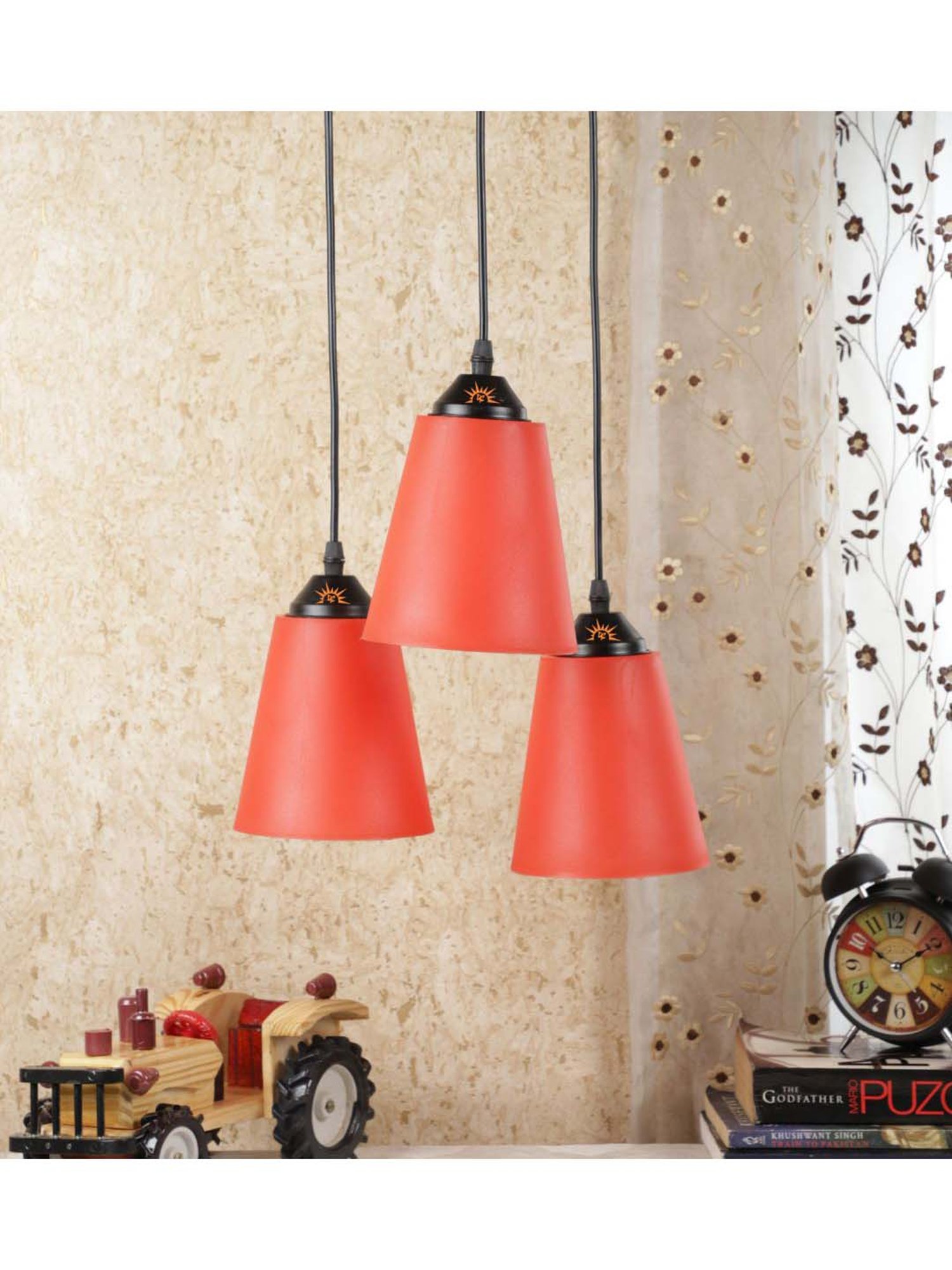 DecorativeRay Red Hanging Light - Set of 1