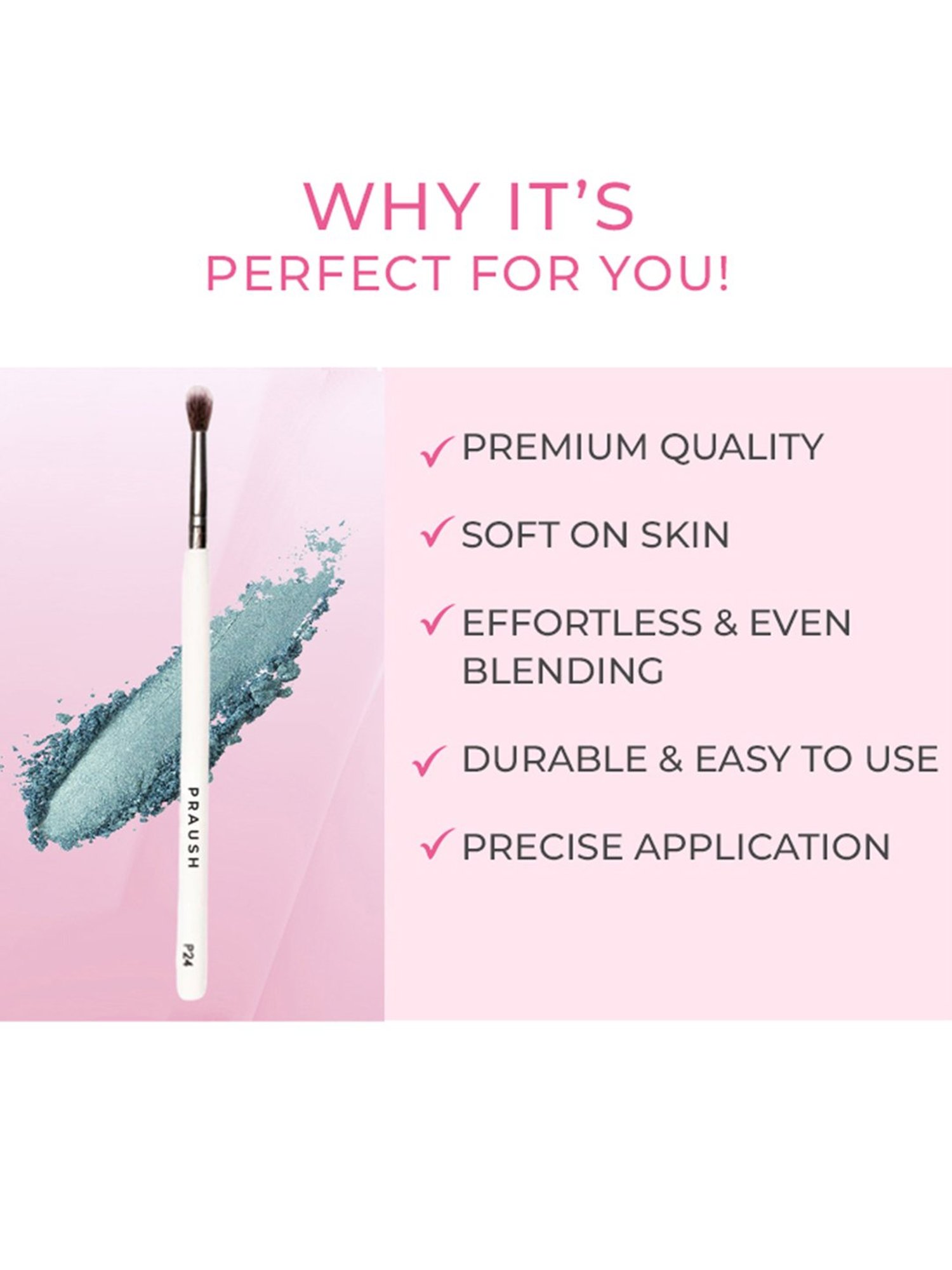 Praush Tapered Eyeshadow Blending Brush - P24