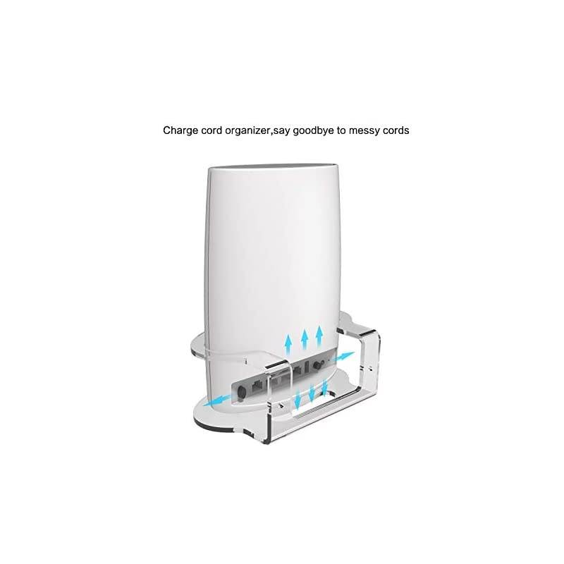 Orbi WiFi Wall Mount Sturdy Clear Acrylic Wall Mount Bracket Compatible with Orbi WiFi Router RBS40 RBK40 RBS50 RBK50 AC2200 AC3000 Tri Band Home WiFi Router 2 Packs