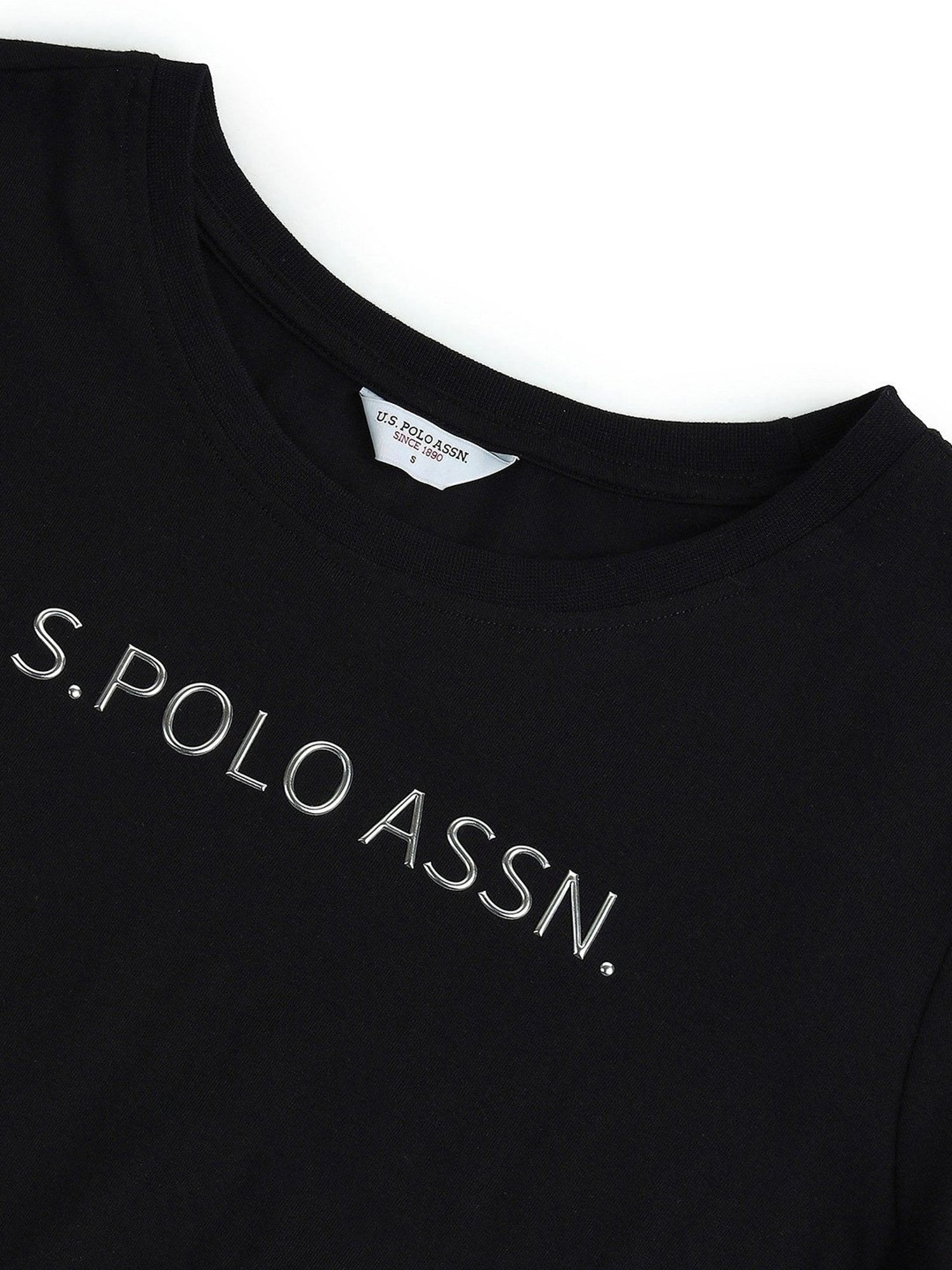 U.S. Polo Assn. Black Graphic Print T-Shirt