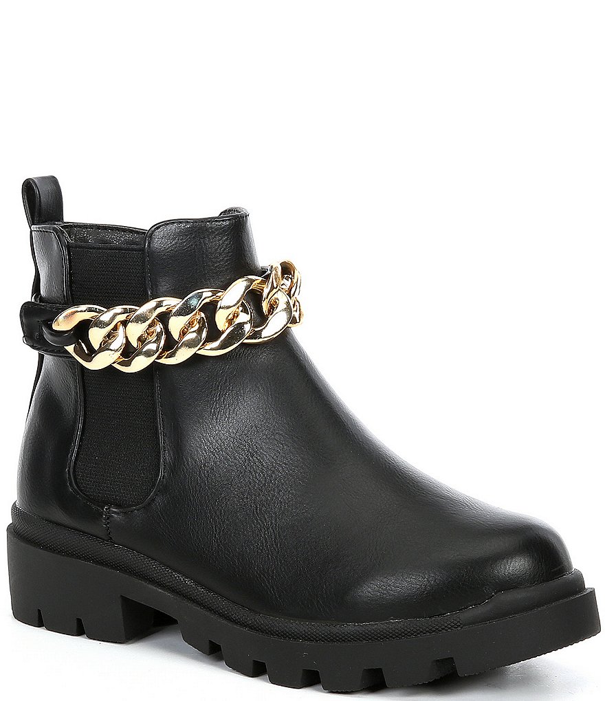 Steve Madden Girl's J-Amulet-C Chain Detail Boots (Youth)