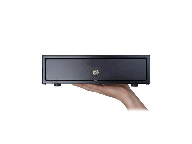 Angel POS 12" Compact Portable Automatic Cash Drawer 24V Register Deposit Money Box