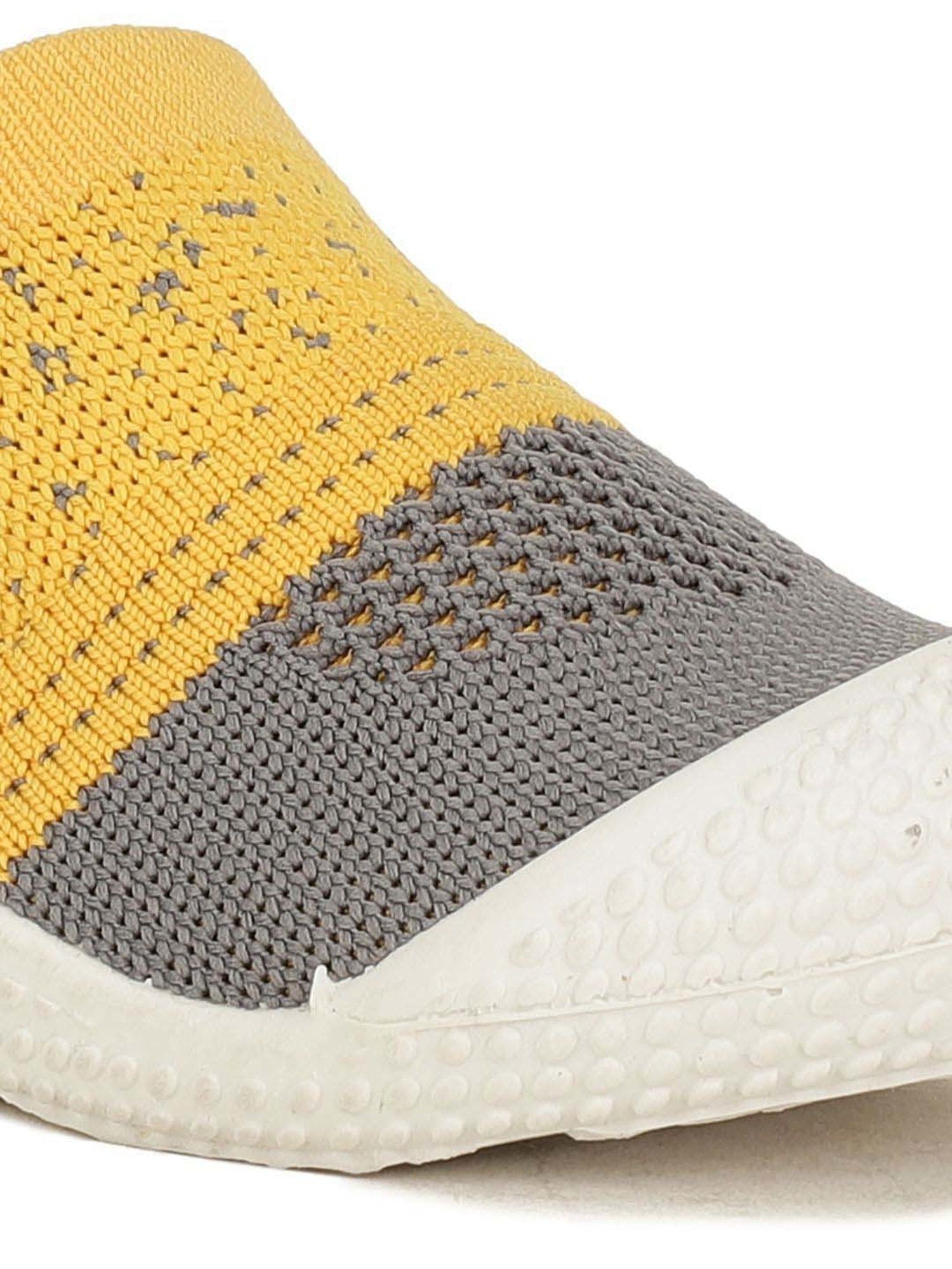 Bubblegummers by Bata Kids Grey & Yellow Casual Slip-Ons