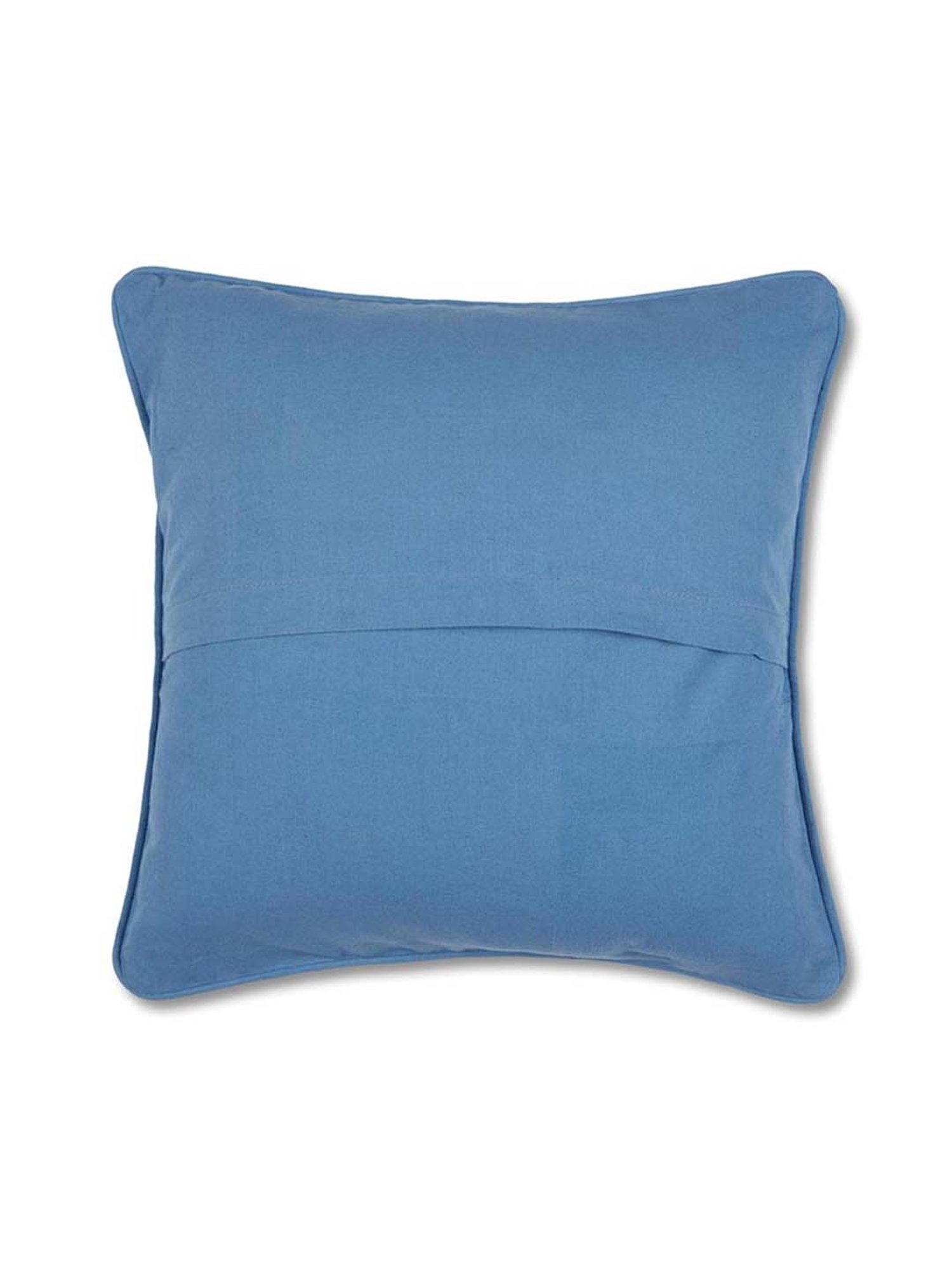 Fabindia Deeva -Tasar Blue Silk Cushion Cover