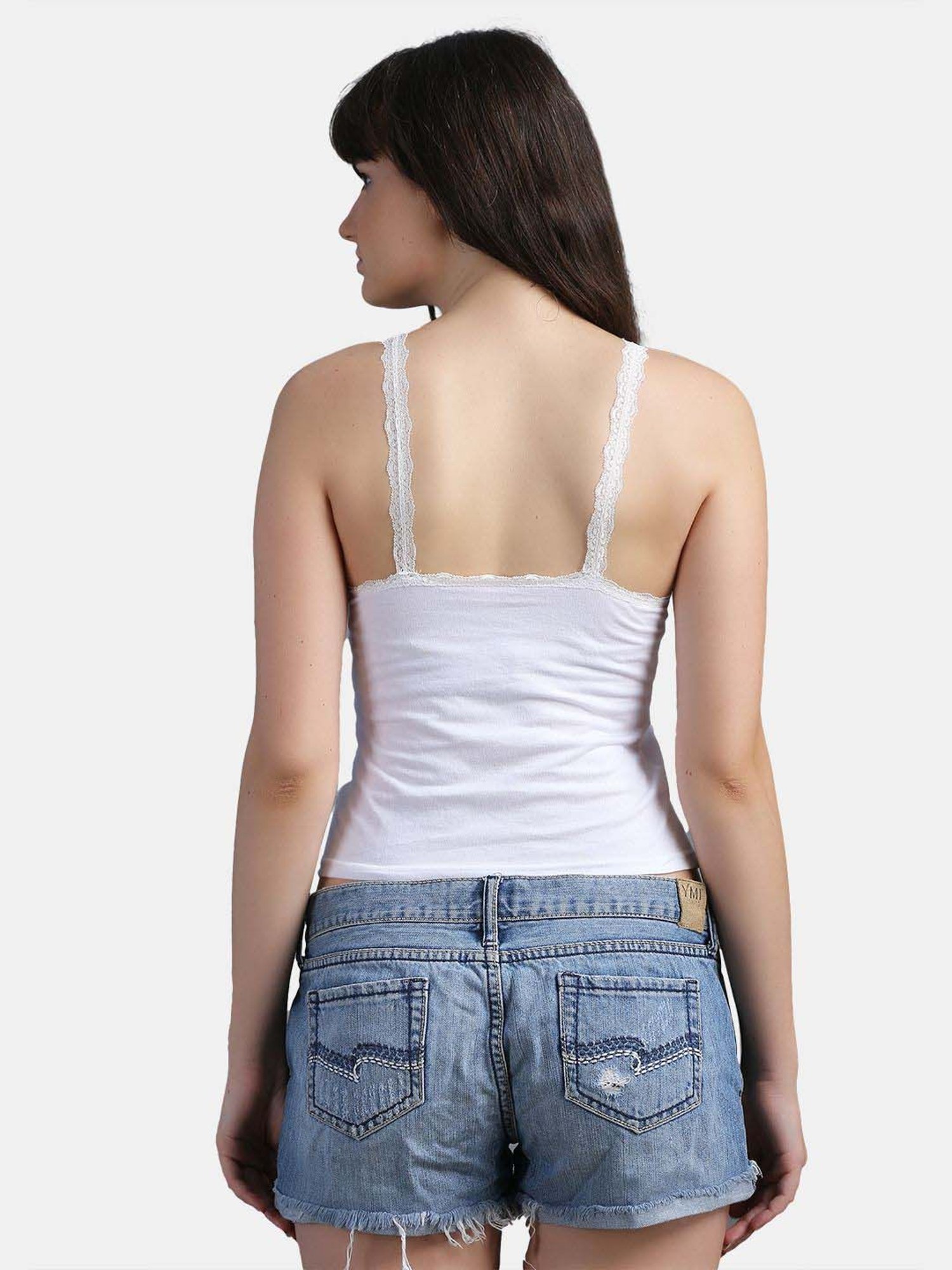 N-Gal White & Black Full Coverage Camisoles - Pack Of 2