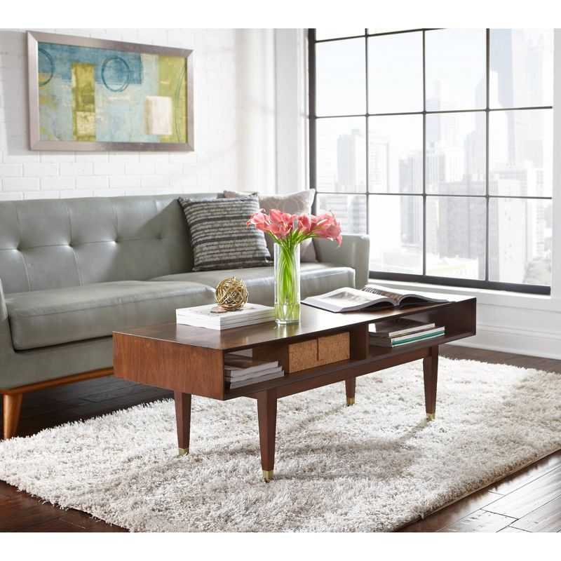 Janice Mid-Century Modern Cocktail Table Walnut - angelo:HOME