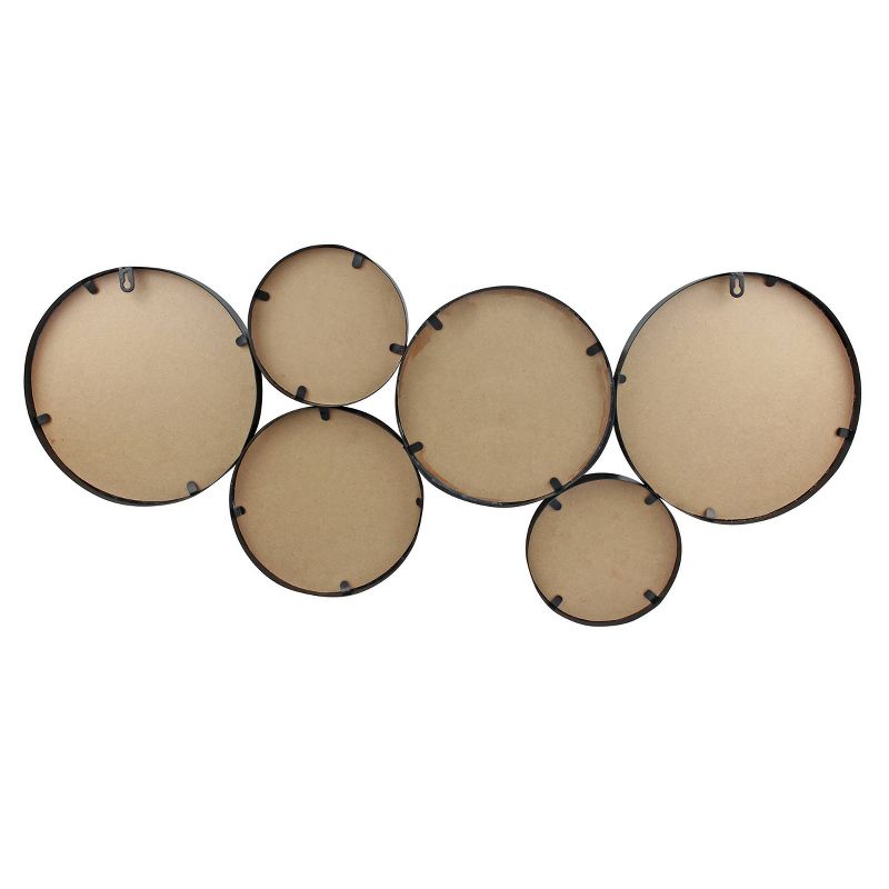 Metal Circle Decorative Wall Mirror Black - Stonebriar Collection