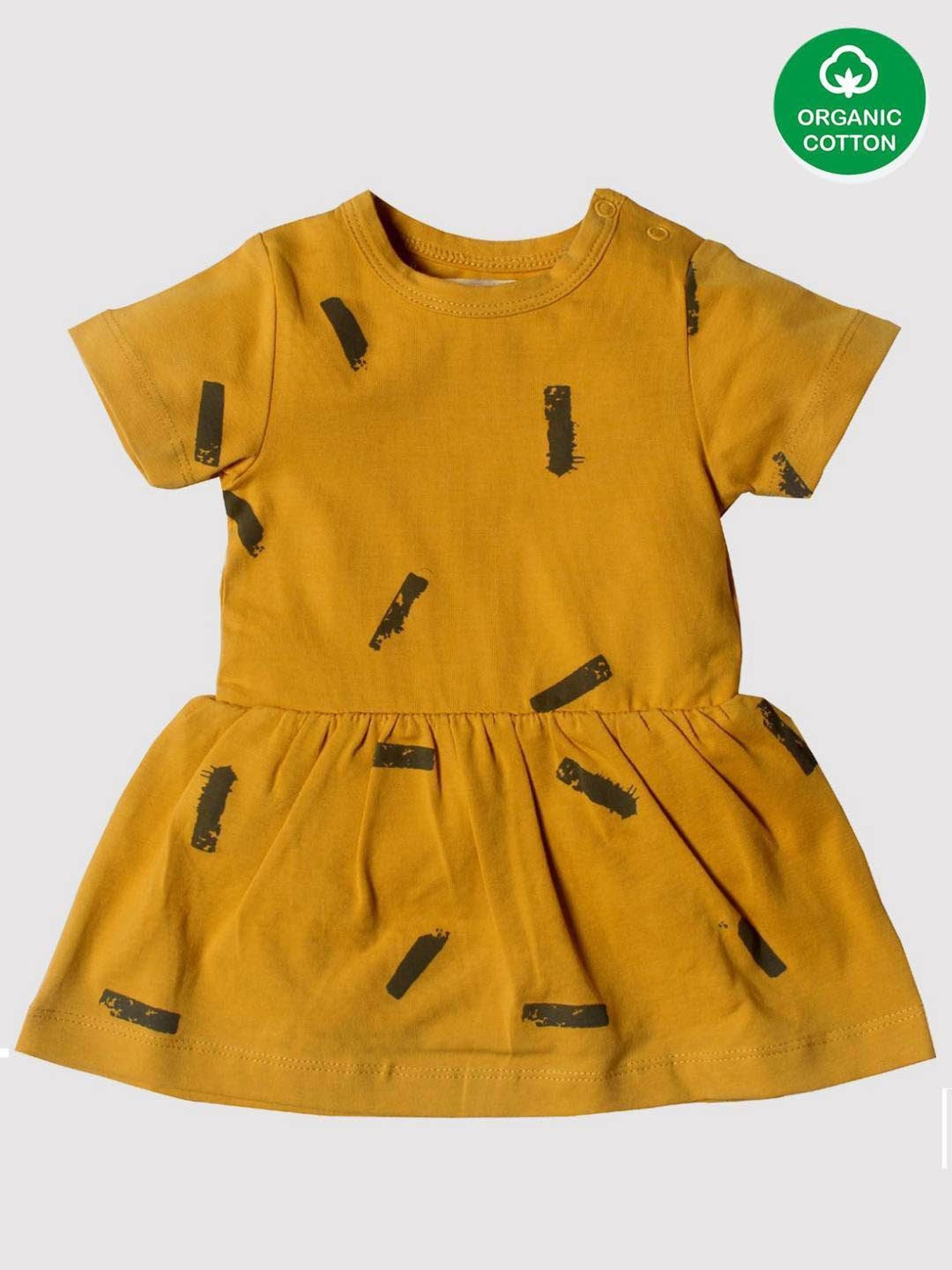 Nino Bambino Kids Yellow Printed Dress
