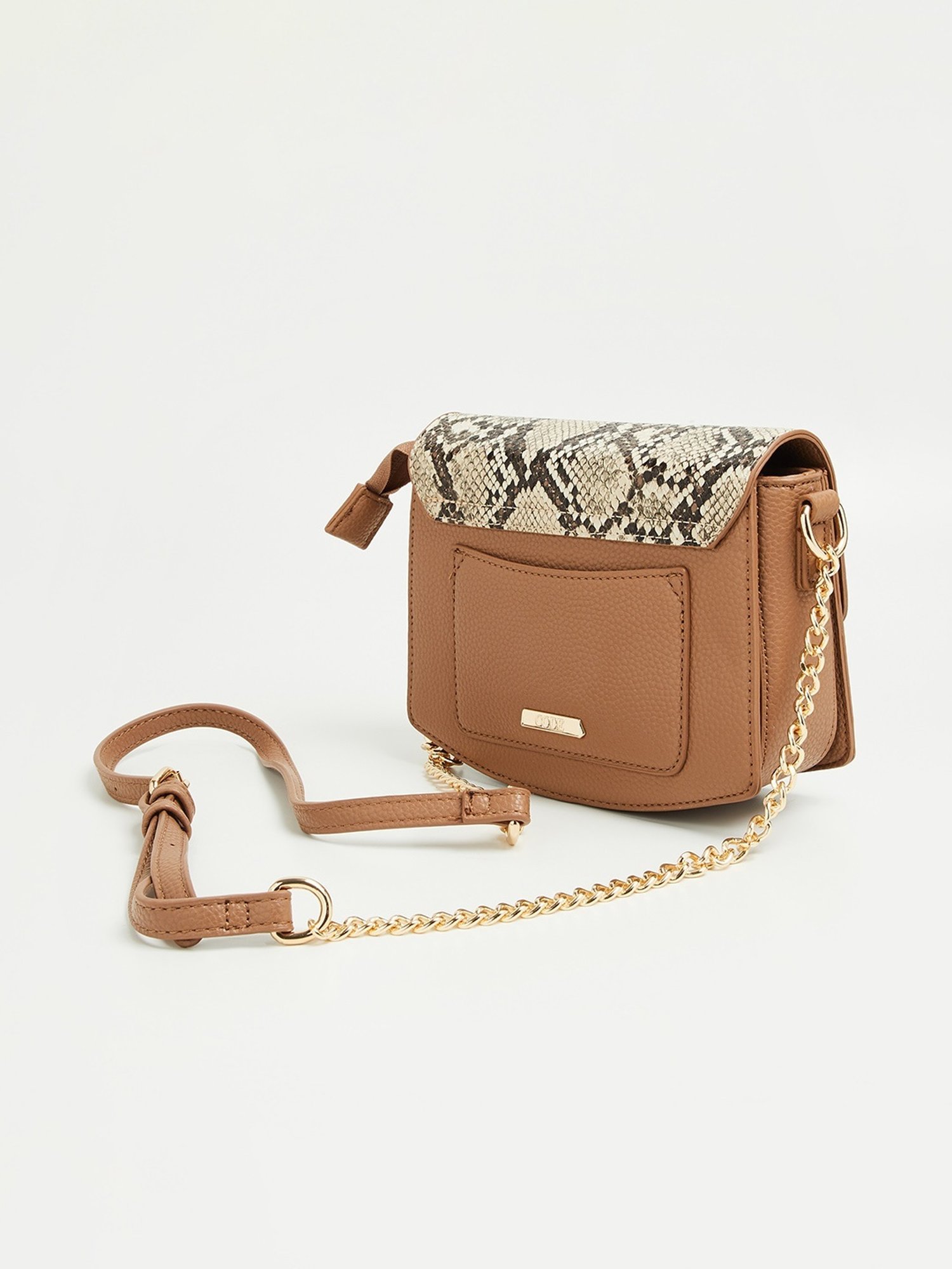 Code by Lifestyle Beige Animal Effect Sling Handbag