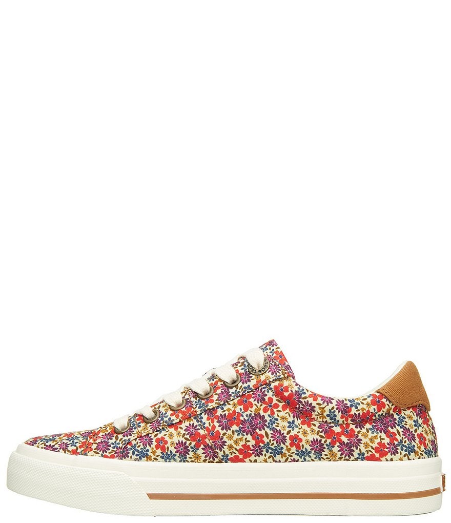 Taos Footwear Z-Soul Floral Canvas Zip Oxford Sneakers