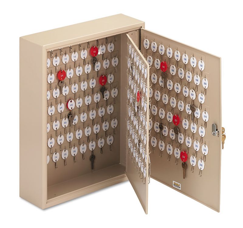 SteelMaster Locking Two-Tag Cabinet 240-Key Welded Steel Sand 16 1/2 x 4 7/8 x 20 1/8 201824003