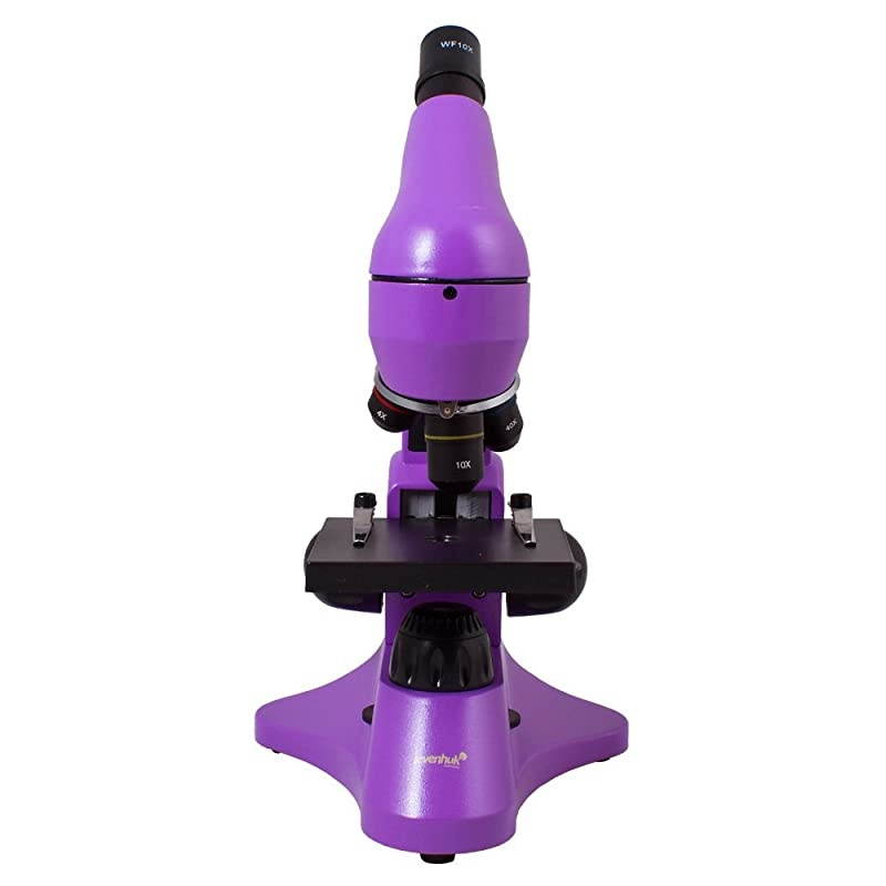 Rainbow 50L Amethyst Lightweight Student Microscope (40-800x) with Experiment Kit and Storage Case