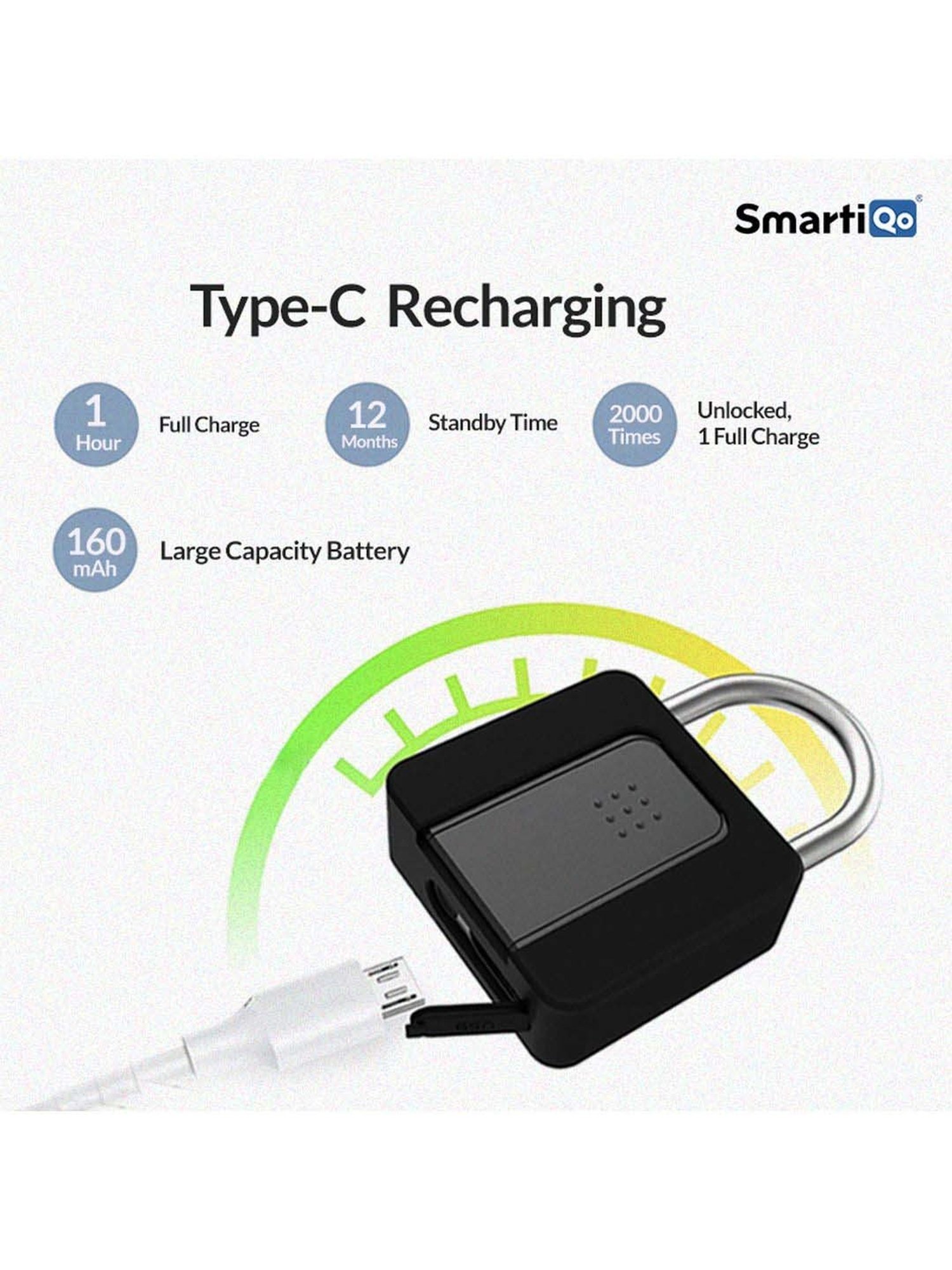 SmartiQo Fingerprint Padlock