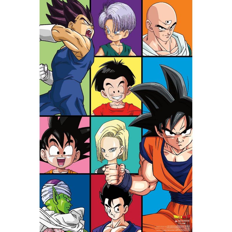 22.375" x 34" Dragon Ball Z - Grid Unframed Wall Poster Print - Trends International