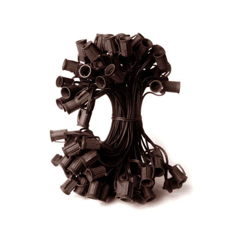 Vickerman 100' Brown Commercial C7 Christmas Light Socket Set