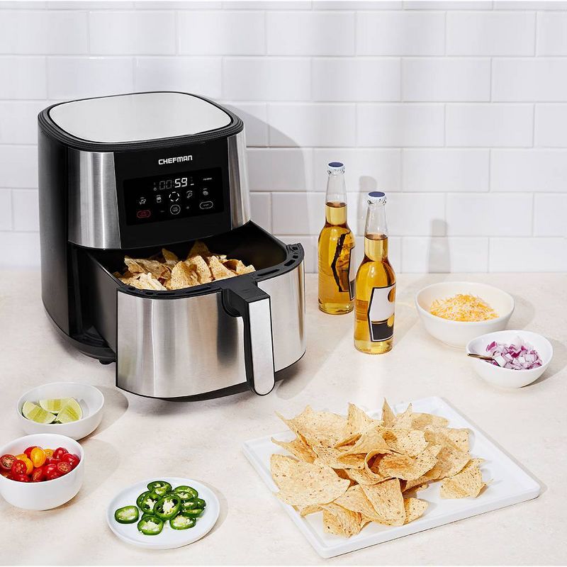 Chefman 8qt Digital Air Fryer - Silver
