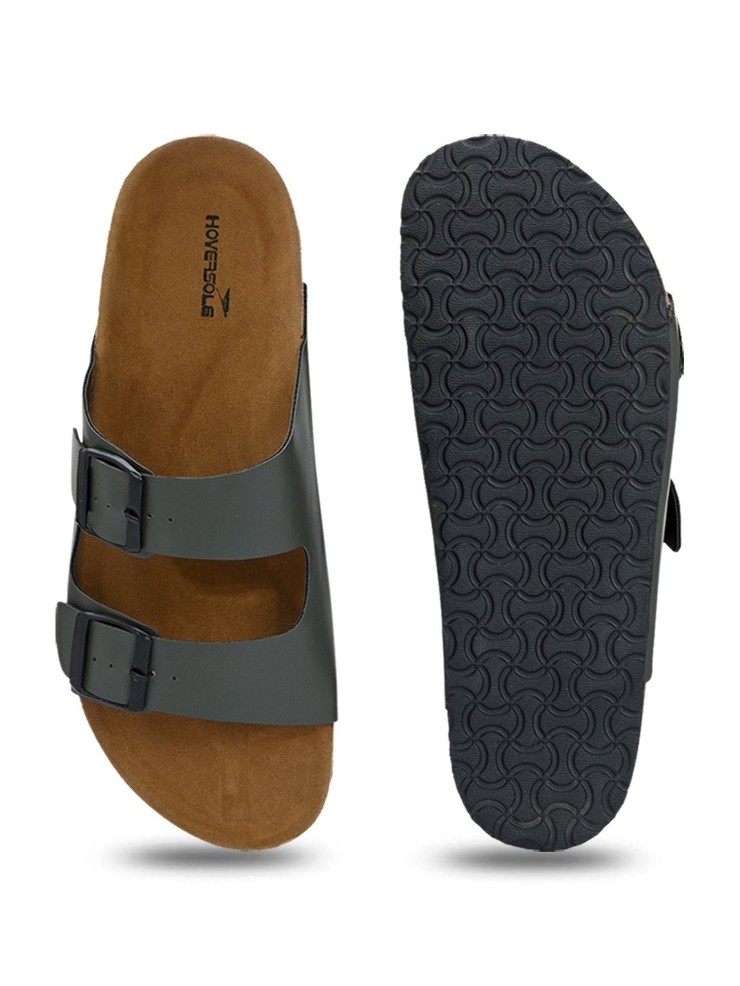 Hoversole Men's Grey Cork Casual Sandals