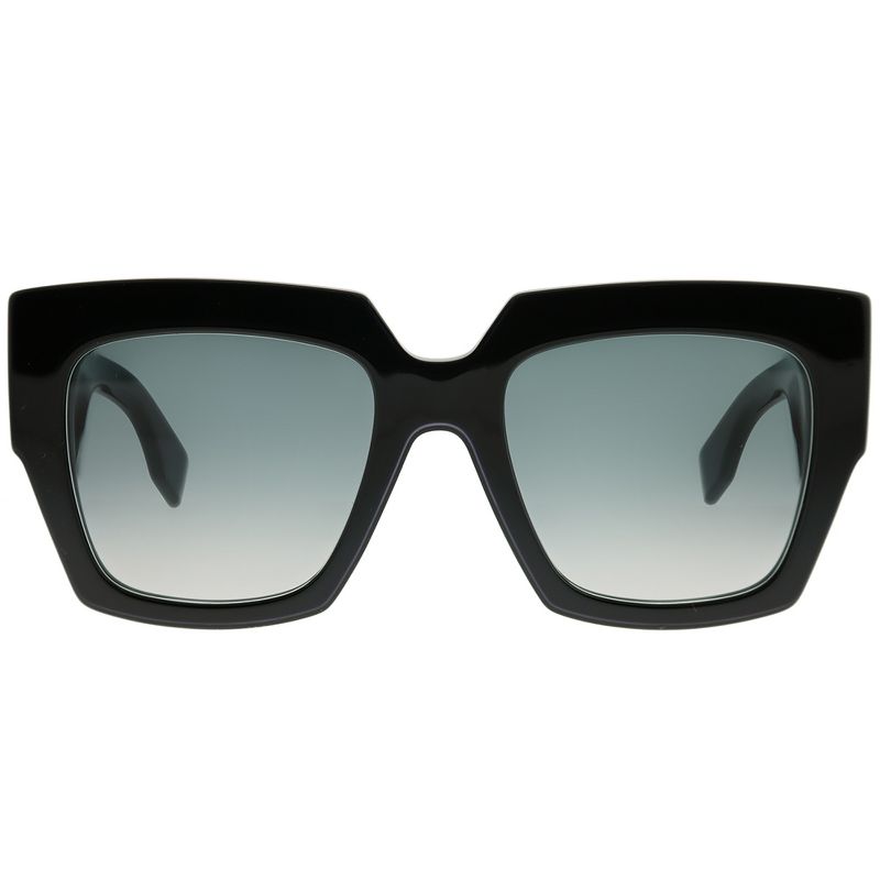 Fendi  807 Womens Square Sunglasses Black 52mm