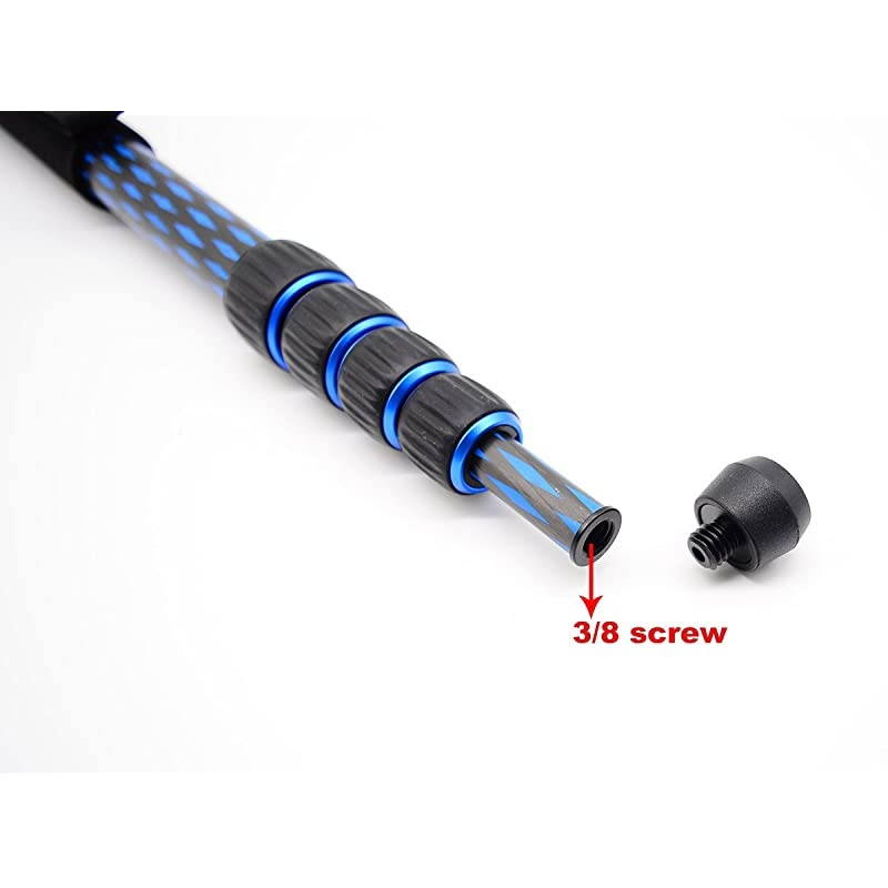 Camera Carbon Fiber Monopods, Light Weight 320g/0.7Ibs,Max Length: 166CM/65.2inch (MP-255LC)