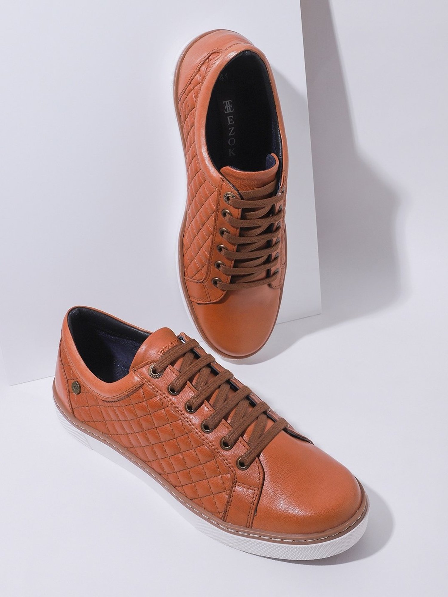 EZOK Men's Tan Casual Sneakers