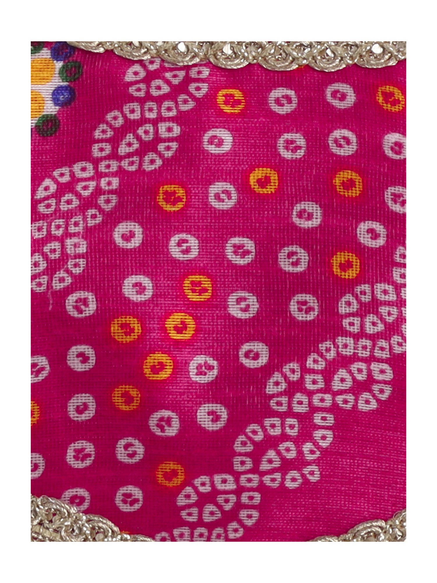 Many Frocks Kids Pink & Orange Printed Lehenga, Choli with Dupatta