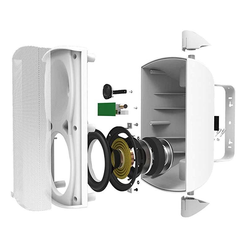 6.5" Outdoor Patio Speaker High Performance Architectural Indoor Outdoor AP670 White Pair