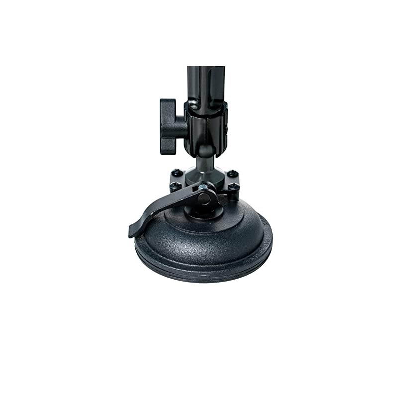 Custom Flex Security Suction Mount for 7-14" Tablets/iPad 10.2-Inch (7th Gen.), iPad Air 3, iPad Mini 5, 12.9-Inch iPad Pro, 11-Inch iPad Pro, iPad Gen 6 & More, Black (PAD-CFSMS)