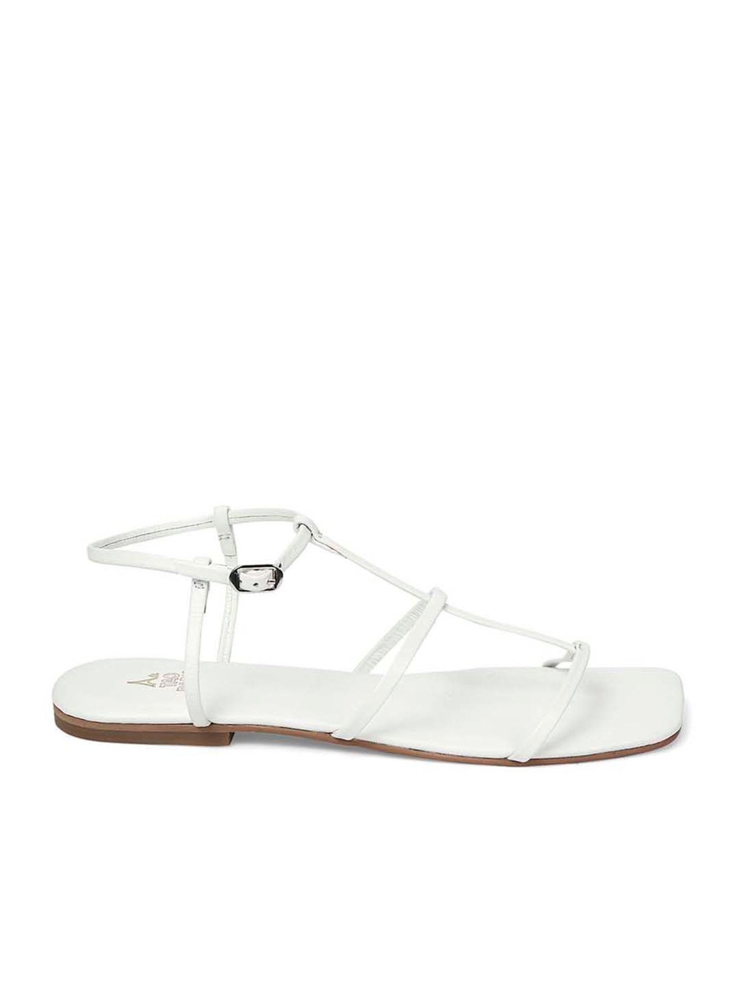 Tao Paris Women's Ankara White Ankle Strap Sandals