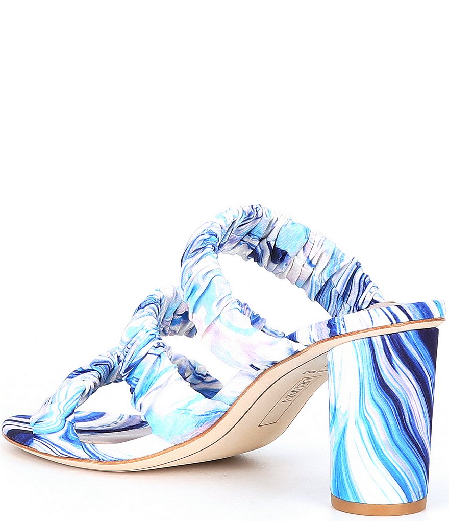 Deltan Colette Printed Three Band Dress Mules