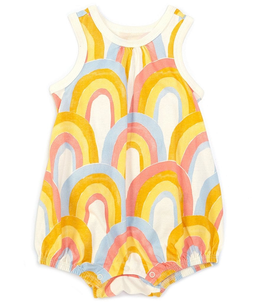 Tea Collection Baby Girls Newborn-24 Months Rainbow Ruffled Romper